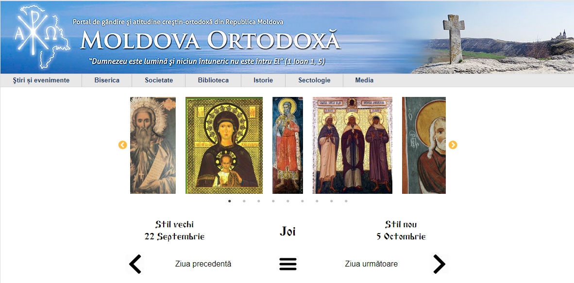 Calendar creștin ortodox Portalul "Moldova Ortodoxă" Portalul